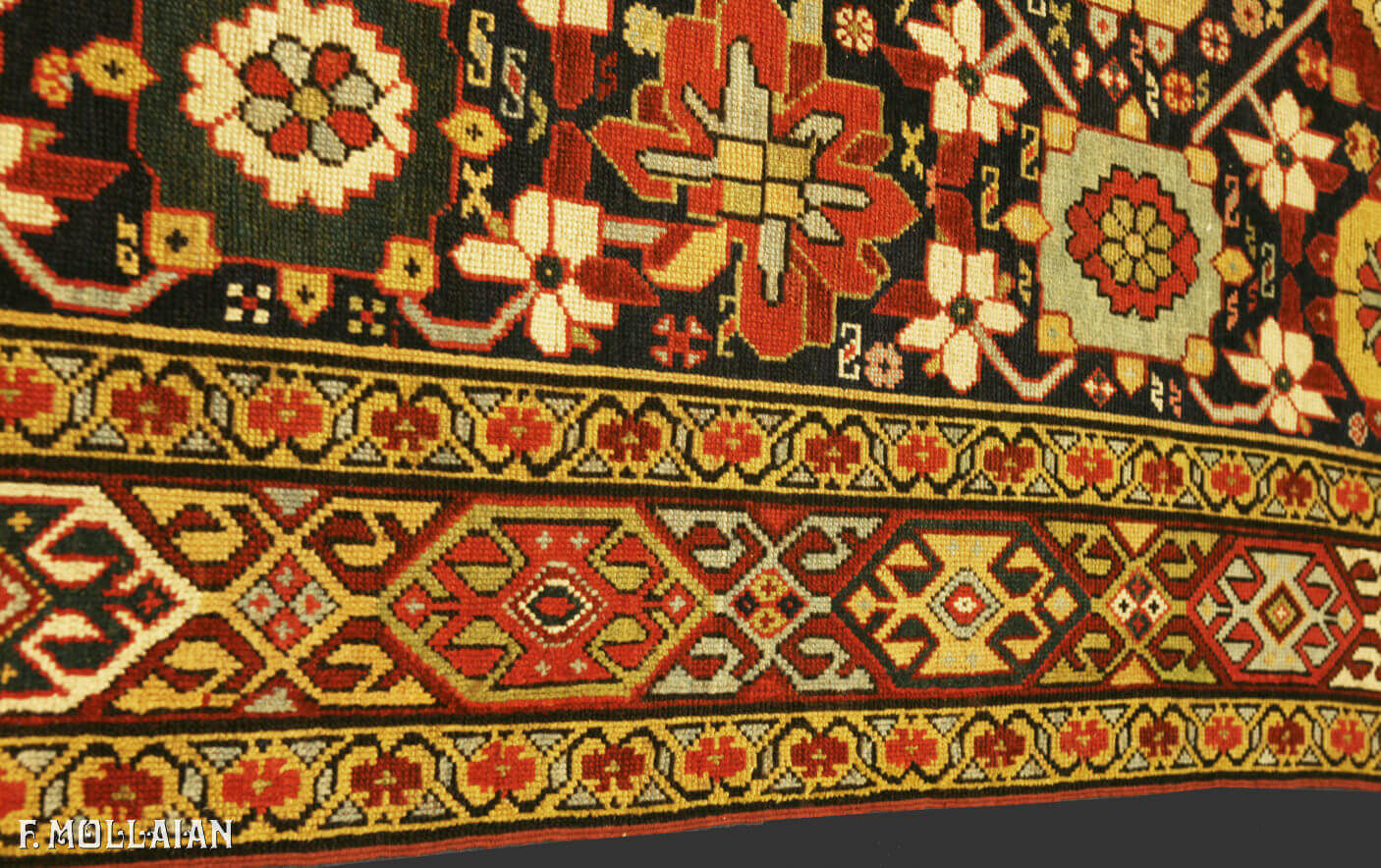 Antico Tappeto Caucasico “Karabak-(Qarabak)” misura Kalleh a tutto campo annodato a mano n°:75780500